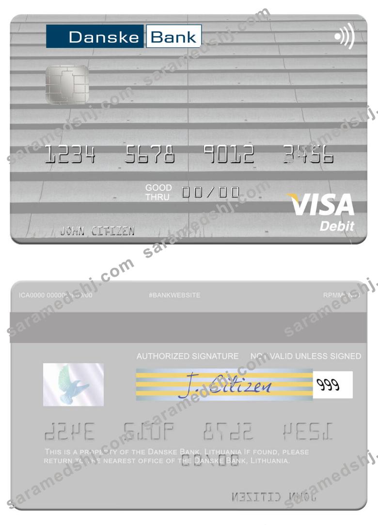 Lithuania Danske Bank visa debit card